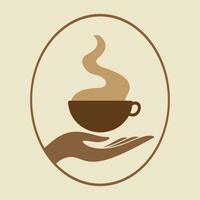 koffie logo ontwerp met creatief en uniek concept vector