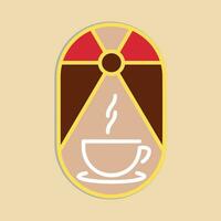 koffie logo ontwerp met creatief uniek concept vector
