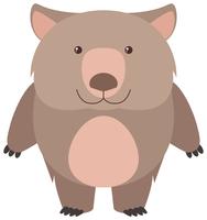 Leuke wombat met blij gezicht vector