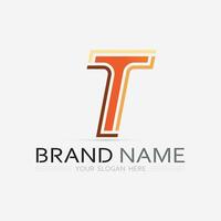 brief t logo beeld en doopvont t ontwerp grafisch vector