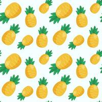 vers ananas achtergrond. naadloos patroon met ananas. ananas behang vector. decoratief illustratie vector