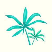 tropisch bladeren. palm boom. vector illustratie