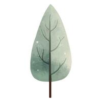 schattig waterverf boom. Scandinavisch vector bomen. kinderachtig vector illustratie