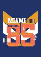 Miami skateboarden t-shirt vector