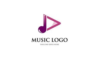 creatief muziek- logo. musical aantekeningen logo vector