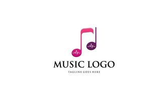 creatief muziek- logo. musical aantekeningen logo vector