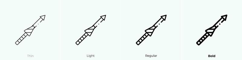 speren icoon. dun, licht, regelmatig en stoutmoedig stijl ontwerp geïsoleerd Aan wit achtergrond vector