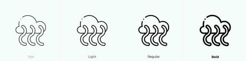 smog icoon. dun, licht, regelmatig en stoutmoedig stijl ontwerp geïsoleerd Aan wit achtergrond vector