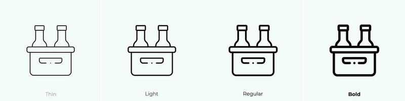 zes pak icoon. dun, licht, regelmatig en stoutmoedig stijl ontwerp geïsoleerd Aan wit achtergrond vector