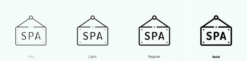 spa icoon. dun, licht, regelmatig en stoutmoedig stijl ontwerp geïsoleerd Aan wit achtergrond vector