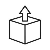 Open doos pakket symbool icoon vector ontwerp illustratie