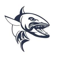 barracuda mascotte logo inkt illustratie artwork vector