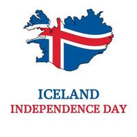 IJsland onafhankelijkheid dag vector illustratie
