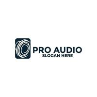 geluid audio logo ontwerp sjabloon vector