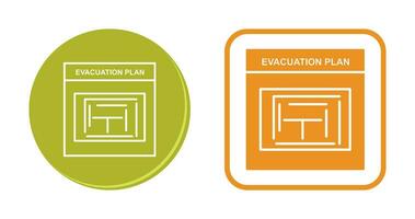 evacuatie plan vector icoon