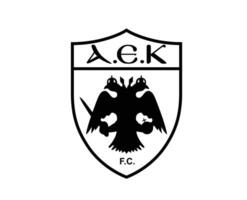 aek Athene club logo symbool zwart Griekenland liga Amerikaans voetbal abstract ontwerp vector illustratie