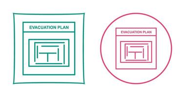 evacuatie plan vector icoon