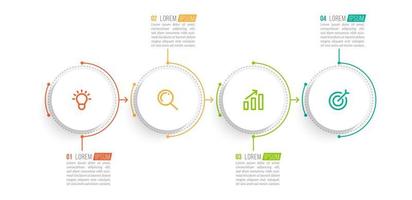 bedrijfsconcept met 4 opties of stappen vector