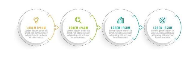 bedrijfsconcept met 4 opties of stappen vector