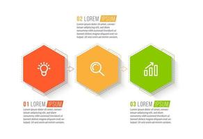 visualisatie van 3 stappen bedrijfsproces vector