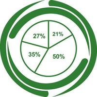 cirkeldiagram vector pictogram