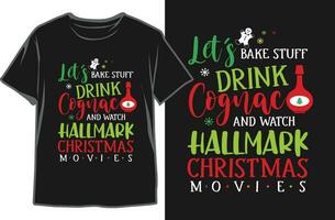 Kerstmis t-shirt ontwerp. Kerstmis dranken t-shirt vector