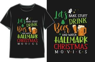 Kerstmis t-shirt ontwerp. Kerstmis dranken t-shirt vector