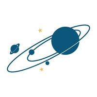 ruimte planeet icoon logo ontwerp vector