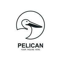 pelikaan vogel logo vector icoon illustratie ontwerp