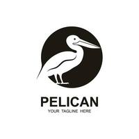 pelikaan vogel logo vector icoon illustratie ontwerp