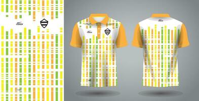 groen geel en oranje polo sport overhemd sublimatie Jersey sjabloon vector