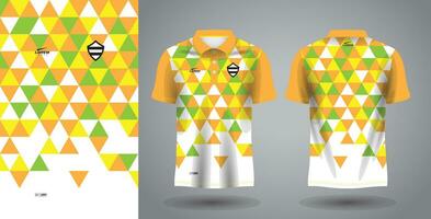 groen geel en oranje polo sport overhemd sublimatie Jersey sjabloon vector