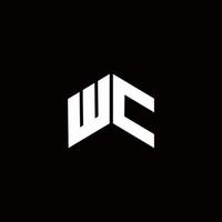 wc logo monogram moderne ontwerpsjabloon vector