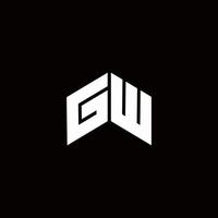 gw logo monogram moderne ontwerpsjabloon vector