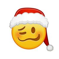 Kerstmis licht in het hoofd gezicht groot grootte van geel emoji glimlach vector