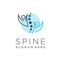 chiropractie logo ontwerp element met creatief modern concept vector