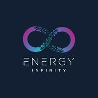 energie logo ontwerp element met creatief oneindigheid idee vector