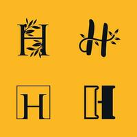 brief h logo ontwerp icoon element vector met creatief uniek concept