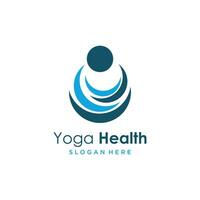 yoga logo ontwerp element vector met abstract concept