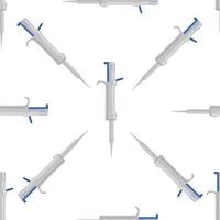 naadloze medische pipet, druppelaar voor laboratorium op witte achtergrond vector