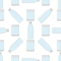 illustratie op thema set identieke soorten plastic flessen vector