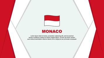 Monaco vlag abstract achtergrond ontwerp sjabloon. Monaco onafhankelijkheid dag banier tekenfilm vector illustratie. Monaco achtergrond