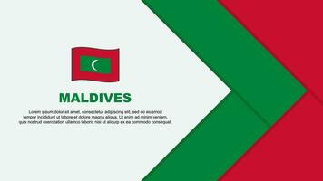 Maldiven vlag abstract achtergrond ontwerp sjabloon. Maldiven onafhankelijkheid dag banier tekenfilm vector illustratie. Maldiven tekenfilm