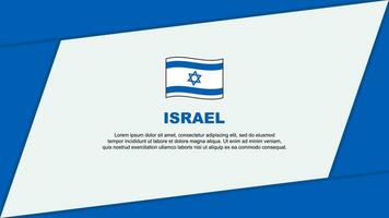 Israël vlag abstract achtergrond ontwerp sjabloon. Israël onafhankelijkheid dag banier tekenfilm vector illustratie. Israël banier