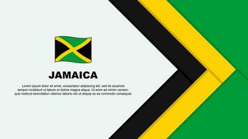 Jamaica vlag abstract achtergrond ontwerp sjabloon. Jamaica onafhankelijkheid dag banier tekenfilm vector illustratie. Jamaica tekenfilm