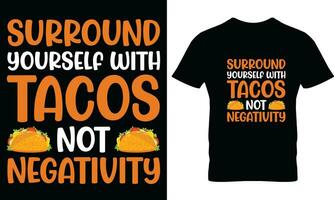 taco's t-shirt ontwerp vector grafisch.