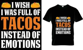 taco's t-shirt ontwerp vector grafisch.