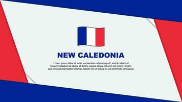 nieuw Caledonië vlag abstract achtergrond ontwerp sjabloon. nieuw Caledonië onafhankelijkheid dag banier tekenfilm vector illustratie. nieuw Caledonië onafhankelijkheid dag