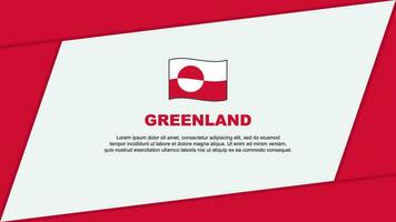 Groenland vlag abstract achtergrond ontwerp sjabloon. Groenland onafhankelijkheid dag banier tekenfilm vector illustratie. Groenland banier