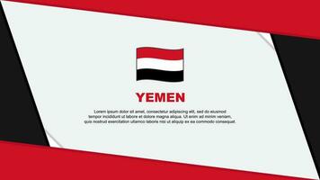 Jemen vlag abstract achtergrond ontwerp sjabloon. Jemen onafhankelijkheid dag banier tekenfilm vector illustratie. Jemen onafhankelijkheid dag
